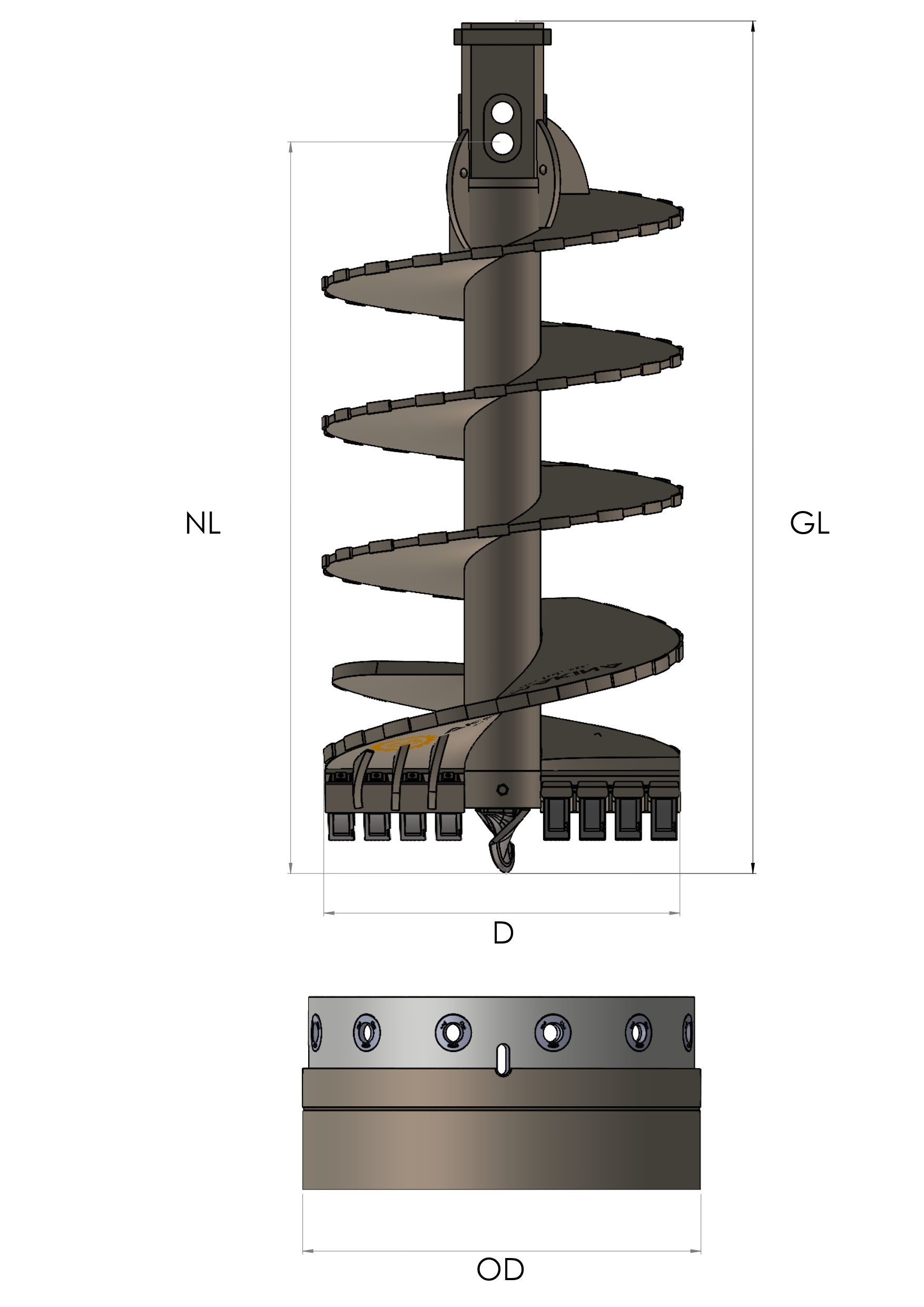 DOUBLE CUT SOIL AUGER